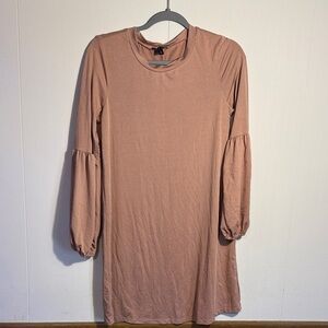 Elegant Pink Long Sleeve Dress